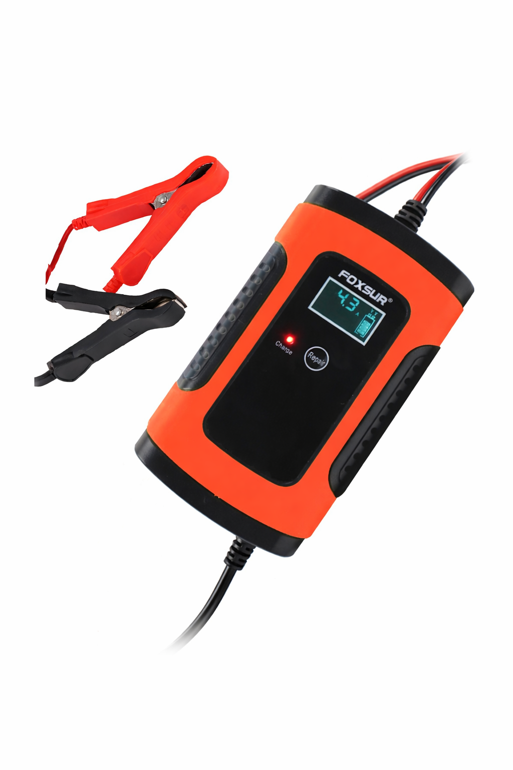 12V Smart Intelligent LCD Battery Charger – Universal for Cars & Motorcycles